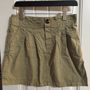 Green cargo skirt